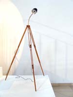 Peter Heel,  H, tripod, bicycle lamp, 2005